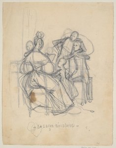 Die Lektion von Paul Gavarni