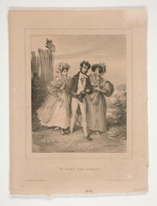 Der Teufel außerhalb der Barriere von Paul Gavarni