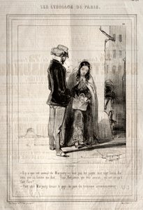 Les Étudiants de Paris, 1842 von Paul Gavarni
