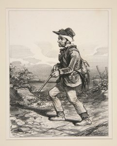 M. Gontard, (du clos-Gorju), Grosgrundbesitzer, wählbarer Wähler, auf der Jagd der L... von Paul Gavarni
