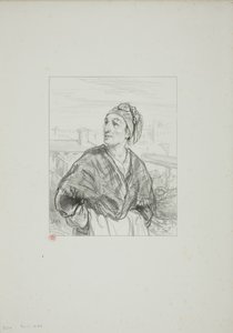 Masken und Gesichter: Frauen, die Angst vor einem Glas Wein haben... von Paul Gavarni
