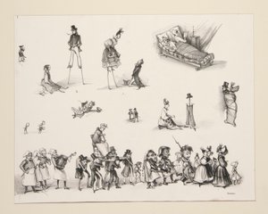 Suite der Prozession des Teufels von Paul Gavarni