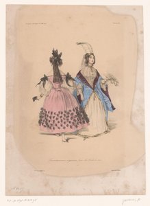 Zwei Frauen in Ballkleidern