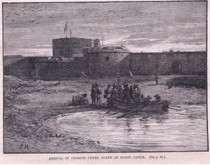 Ankunft von Karl I. unter Bewachung in Hurst Castle, 1648 von Paul Hardy