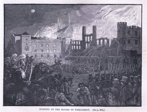 Brand des Parlamentsgebäudes 1834 von Paul Hardy