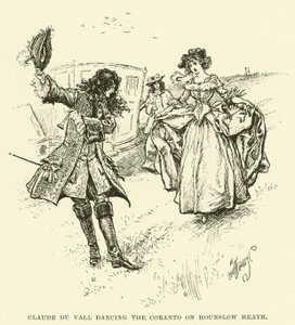Claude du Vall tanzt den Coranto auf Hounslow Heath von Paul Hardy