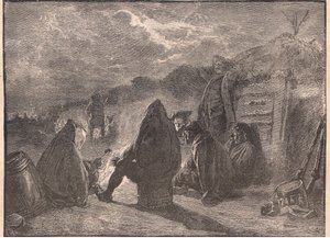 Washington am Valley Forge am Lagerfeuer von Paul Hardy