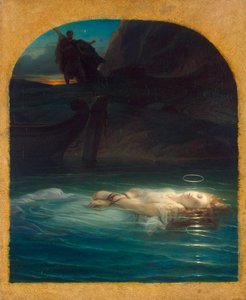 Christlicher Märtyrer im Tiber ertränkt während der Herrschaft von Diokletian von Paul Delaroche