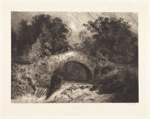 Eine Brücke in der Auvergne von Paul Huet