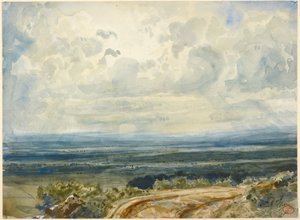Blick auf ein Tal in der Normandie