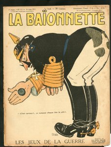 Titelbild von „La Baionnette“, Satirisch in Farben von Paul Iribe