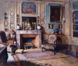 Ein Interieur eines Salons von Paul Jean Hugues