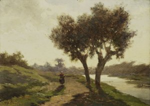 Landschaft mit zwei Bäumen