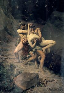 Eine Vergewaltigung in der Steinzeit, 1888 von Paul Joseph Jamin