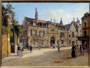 Ansicht des ehemaligen Pie-Hospitals in der Rue Lacepede in Paris. Gemälde von Victor Dargaud (ca. 1850-ca. 1913) 1904 Paris, Musee Carnavalet von Paul Joseph Victor Dargaud