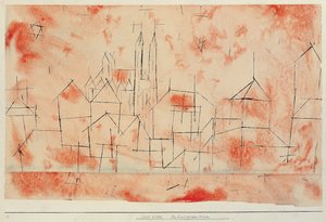 Stadt mit gotischem Münster, 1925