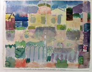 Garten in Saint-Germain, dem europäischen Viertel von Tunis von Paul Klee