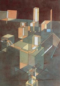 Italienische Stadt von Paul Klee (1879-1940), Aquarell auf Ingres-Papier, 34x23 cm