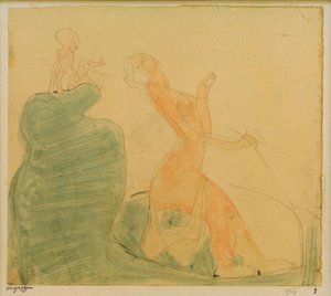 Ungezogen (Aphrodite und der ungezogene Eros) von Paul Klee