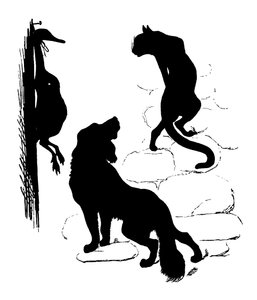 Silhouette von Paul Konewka (Lithografie)