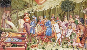 Der Triumph des Todes, Fresko im Campo-Santo, Pisa, Italien, zugeschrieben Francesco Traini