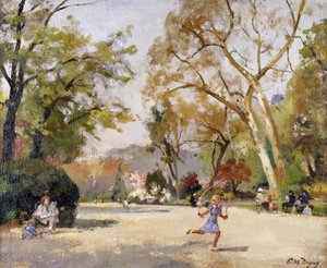 Kinder im Parc Monceau von Paul Michel Dupuy