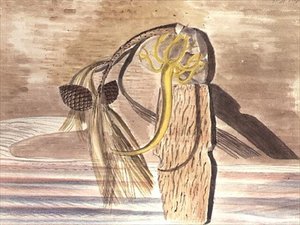 Objekte im Sand von Paul Nash