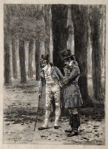 Studie von zwei Figuren von Paul Rajon