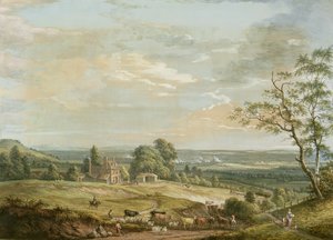 Fernsicht auf Maidstone von Lower Bell Inn, Boxley Hill von Paul Sandby