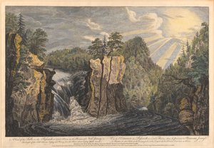 Ansicht der Passaic-Wasserfälle oder des Second River in der Provinz New Jersey von Paul Sandby