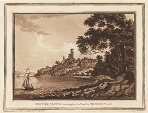 Benton Castle, Blick auf Milford Haven von Paul Sandby