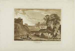 Cardiff Castle von Westen, Platte zwei aus Zwölf Ansichten in Wales von Paul Sandby