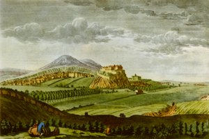 Edinburgh vom Westen, zur Zeit von David Hume, ca. 1750, 1943