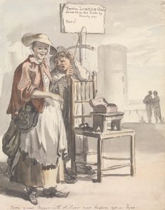 London Cries: "Verwandeln Sie Ihr Kupfer jetzt vor Ihren Augen in Silber" (Titelblatt-Design) von Paul Sandby