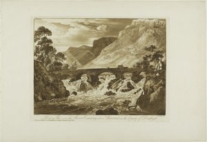 Pont y Pair über den Fluss Conway oberhalb von Llanrwst im County Denbigh von Paul Sandby