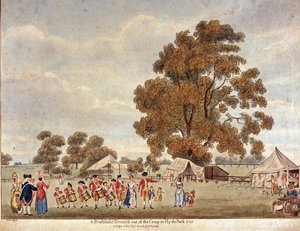 ?Prostituierte aus dem Lager in Hyde Park vertrieben?, 1780 von Paul Sandby