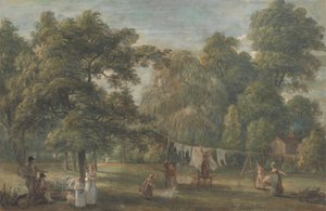 Der Garten von Thomas Sandbys Haus in Englefield Green bei Windsor