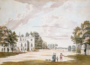 Die Südfront von Strawberry Hill, 18. Jahrhundert von Paul Sandby