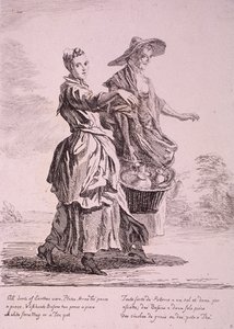 Zwei Geschirrverkäufer, Rufe von London, 1760 von Paul Sandby