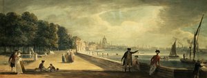 Ansicht der Stadt von der Terrasse des Somerset House von Paul Sandby
