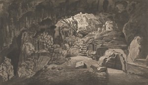 Ansichten im Levant: Die heilige Höhle des Archidamus von Paul Sandby