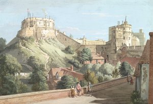 Windsor Castle: Der Runde Turm, Königshof und Teufelsturm vom Black Rod von Paul Sandby