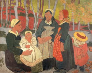 Bretonen im Wald von Huelgoat von Paul Sérusier
