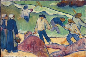 Kleine Landschaft mit Seetangfischern von Paul Sérusier