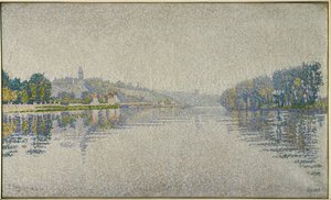 Flussufer. Die Seine bei Herblay von Paul Signac