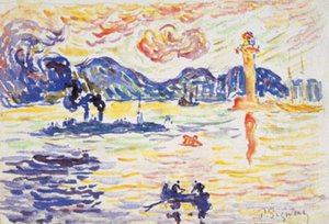 Der Hafen von Saint-Tropez mit dem Torpedoboot Midi de la France