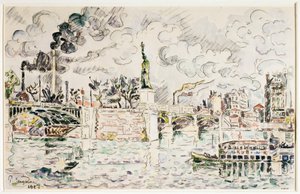 Die Brücke von Grenelle im Jahr 1927. von Paul Signac