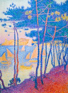Segelboote und Kiefern von Paul Signac