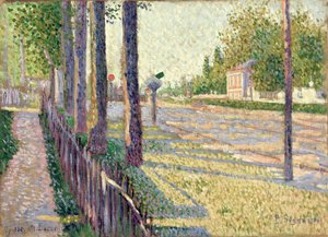 Der Eisenbahnknotenpunkt bei Bois-Colombes, oder La Route Pontoise von Paul Signac