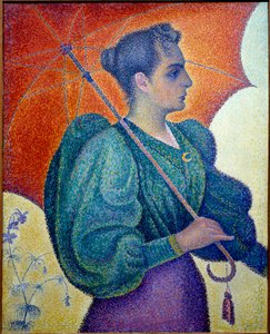 Die Frau hat den Regenschirm. Gemälde von Paul Signac (1863-1935) von Paul Signac